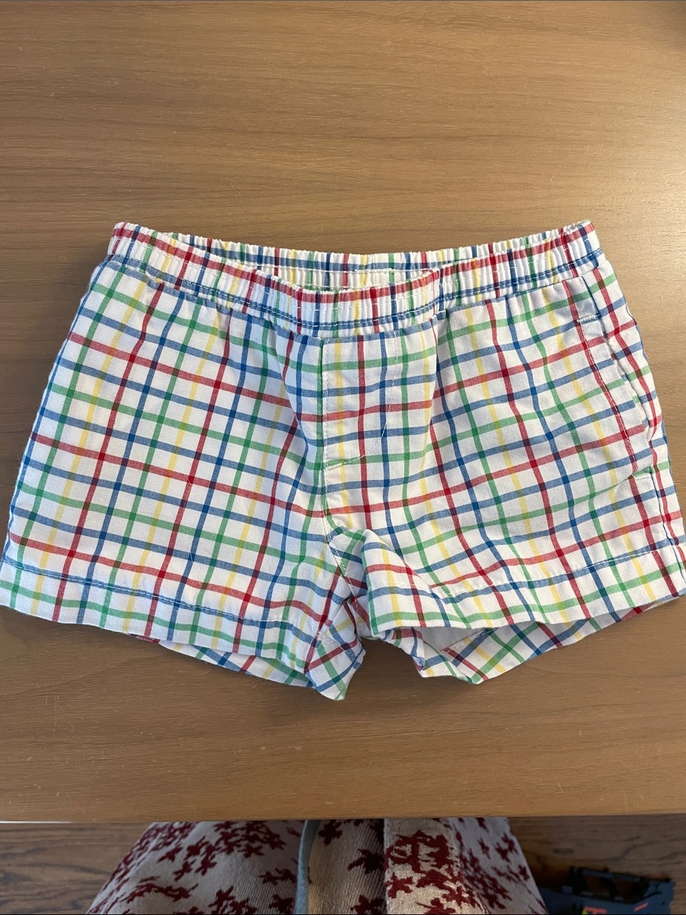 The Beaufort Bonnet Company Plaid Cotton Sheffield Shorts Size 6-12 months